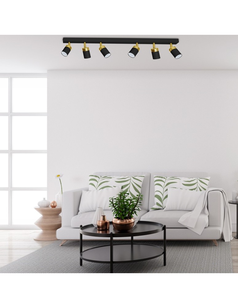 Adjustable ceiling lamps - spots - Milagro JOKER BLACK/GOLD 6xGU10 MLP6126 ceiling lamp. - product kolory-swiatla.pl 4