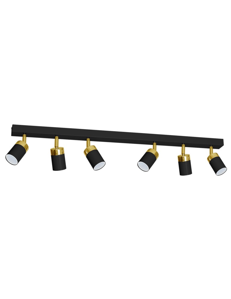 Adjustable ceiling lamps - spots - Milagro JOKER BLACK/GOLD 6xGU10 MLP6126 ceiling lamp. - product kolory-swiatla.pl 8
