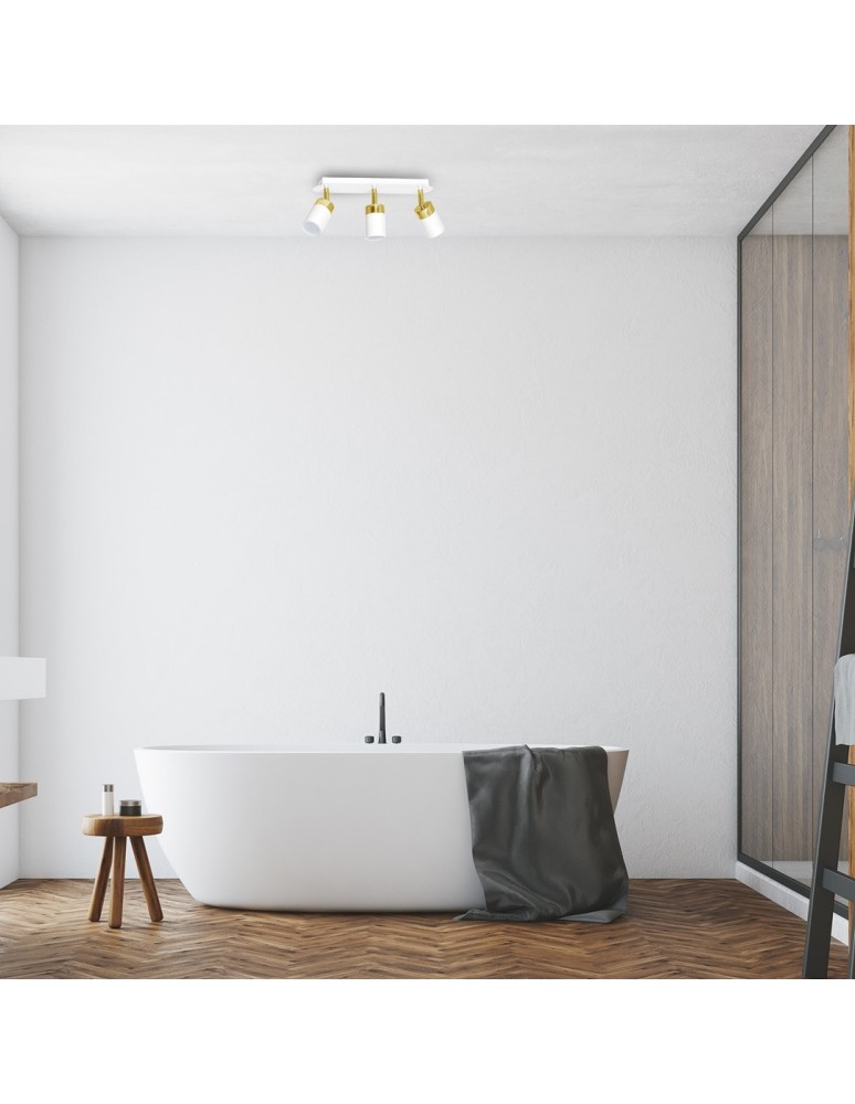 Adjustable ceiling lamps - spots - Milagro JOKER WHITE/GOLD 3xGU10 MLP6130 ceiling lamp. - product kolory-swiatla.pl 5