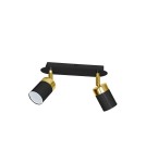 Adjustable ceiling lamps - spots - Milagro JOKER BLACK/GOLD 2xGU10 MLP6124 ceiling lamp. - product 1