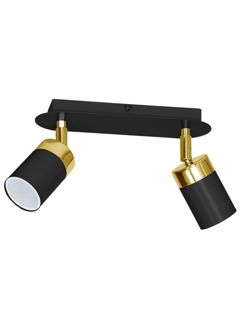 Adjustable ceiling lamps - spots - Milagro JOKER BLACK/GOLD 2xGU10 MLP6124 ceiling lamp. - product kolory-swiatla.pl 2