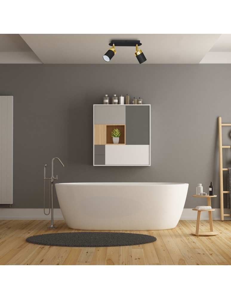 Adjustable ceiling lamps - spots - Milagro JOKER BLACK/GOLD 2xGU10 MLP6124 ceiling lamp. - product kolory-swiatla.pl 3