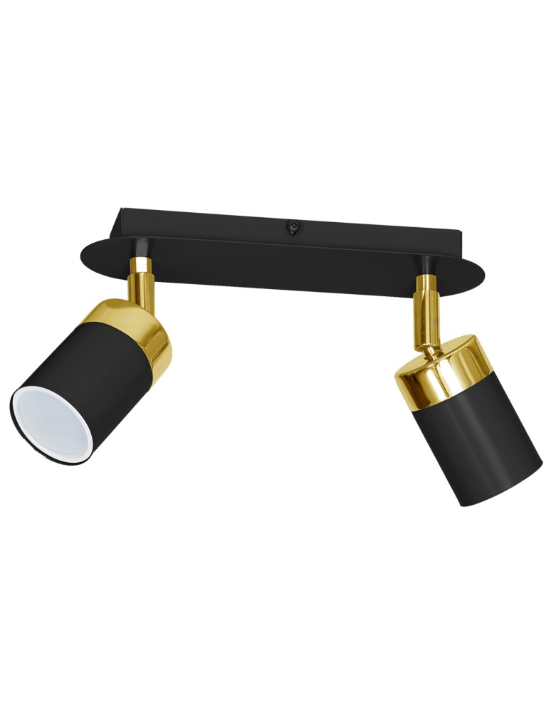 Adjustable ceiling lamps - spots - Milagro JOKER BLACK/GOLD 2xGU10 MLP6124 ceiling lamp. - product kolory-swiatla.pl 8