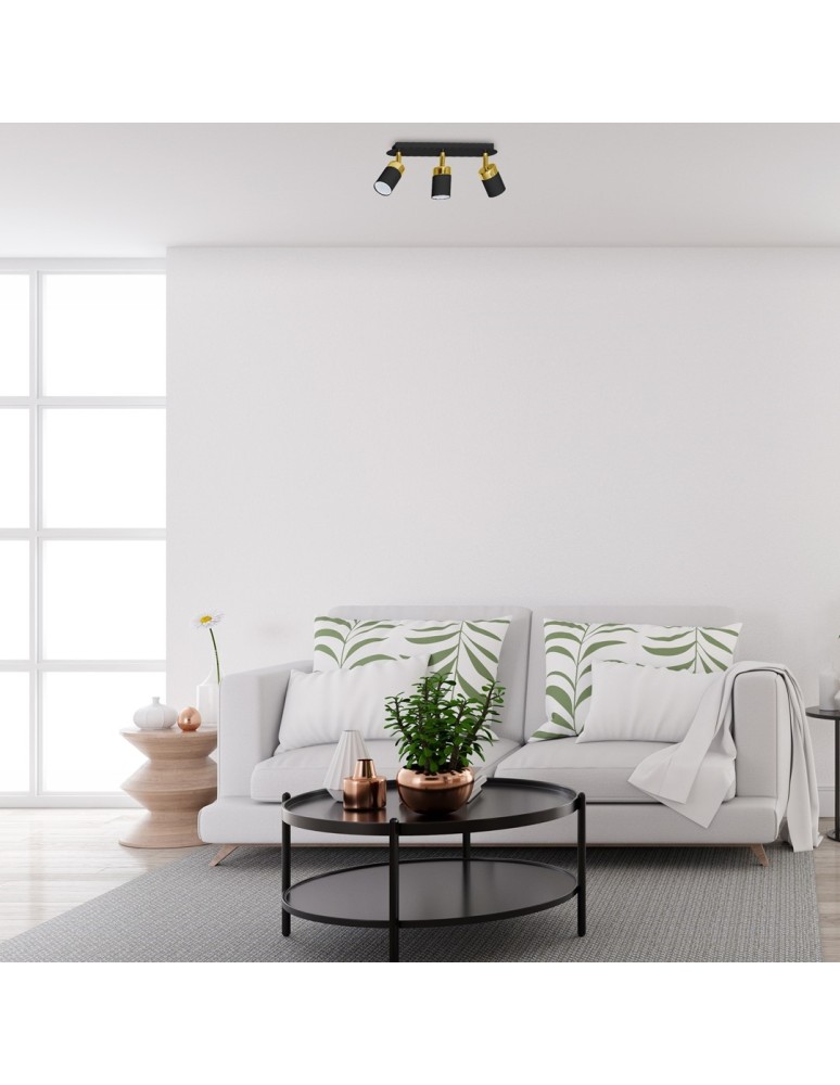 Adjustable ceiling lamps - spots - Milagro JOKER BLACK/GOLD 3xGU10 MLP6125 ceiling lamp. - product kolory-swiatla.pl 4