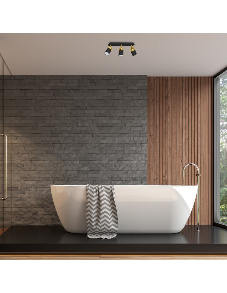Adjustable ceiling lamps - spots - Milagro JOKER BLACK/GOLD 3xGU10 MLP6125 ceiling lamp. - product kolory-swiatla.pl 6