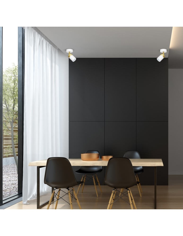 Adjustable ceiling lamps - spots - Milagro Wall lamp JOKER WHITE/GOLD 1xGU10 MLP6128 - product kolory-swiatla.pl 5
