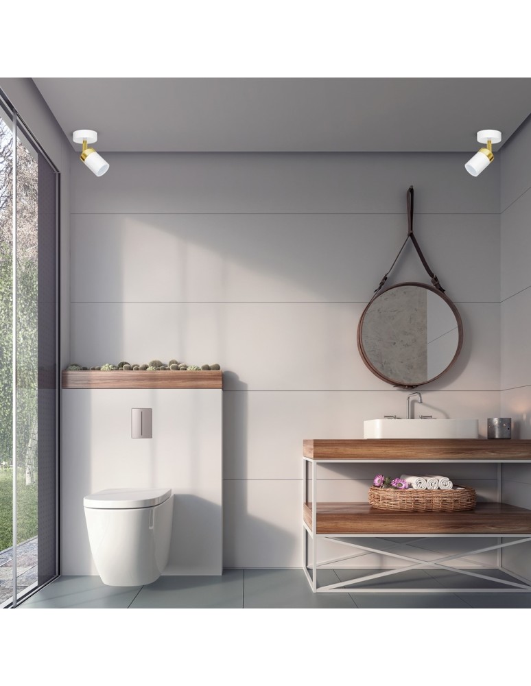 Adjustable ceiling lamps - spots - Milagro Wall lamp JOKER WHITE/GOLD 1xGU10 MLP6128 - product kolory-swiatla.pl 6