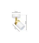 Adjustable ceiling lamps - spots - Milagro Wall lamp JOKER WHITE/GOLD 1xGU10 MLP6128 - product 7
