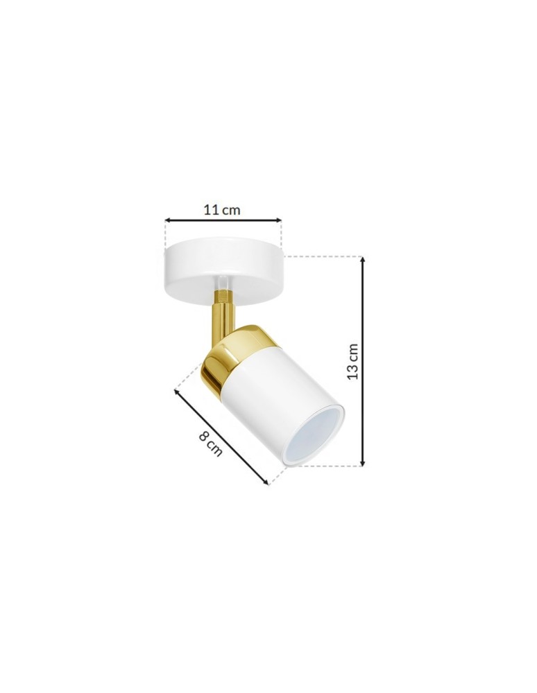 Adjustable ceiling lamps - spots - Milagro Wall lamp JOKER WHITE/GOLD 1xGU10 MLP6128 - product kolory-swiatla.pl 7