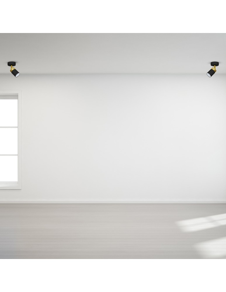 Adjustable ceiling lamps - spots - Milagro Wall lamp JOKER BLACK/GOLD 1xGU10 MLP6123 - product kolory-swiatla.pl 3