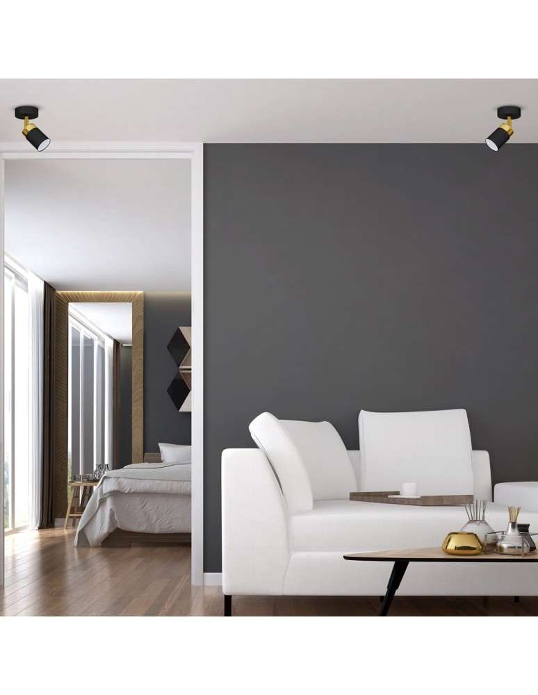 Adjustable ceiling lamps - spots - Milagro Wall lamp JOKER BLACK/GOLD 1xGU10 MLP6123 - product kolory-swiatla.pl 4