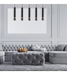 5 point pendant lamps - Milagro JOKER BLACK/GOLD pendant lamp 5xGU10 MLP6121 - product 4