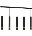 5 point pendant lamps - Milagro JOKER BLACK/GOLD pendant lamp 5xGU10 MLP6121 - product 8