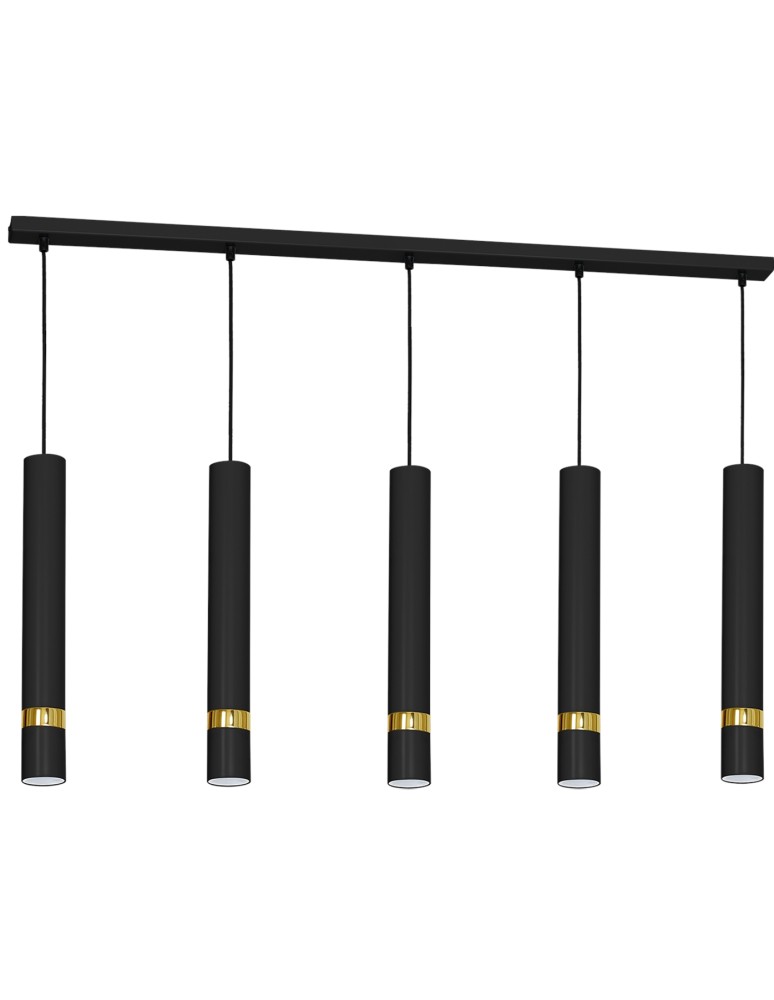 5 point pendant lamps - Milagro JOKER BLACK/GOLD pendant lamp 5xGU10 MLP6121 - product kolory-swiatla.pl 8