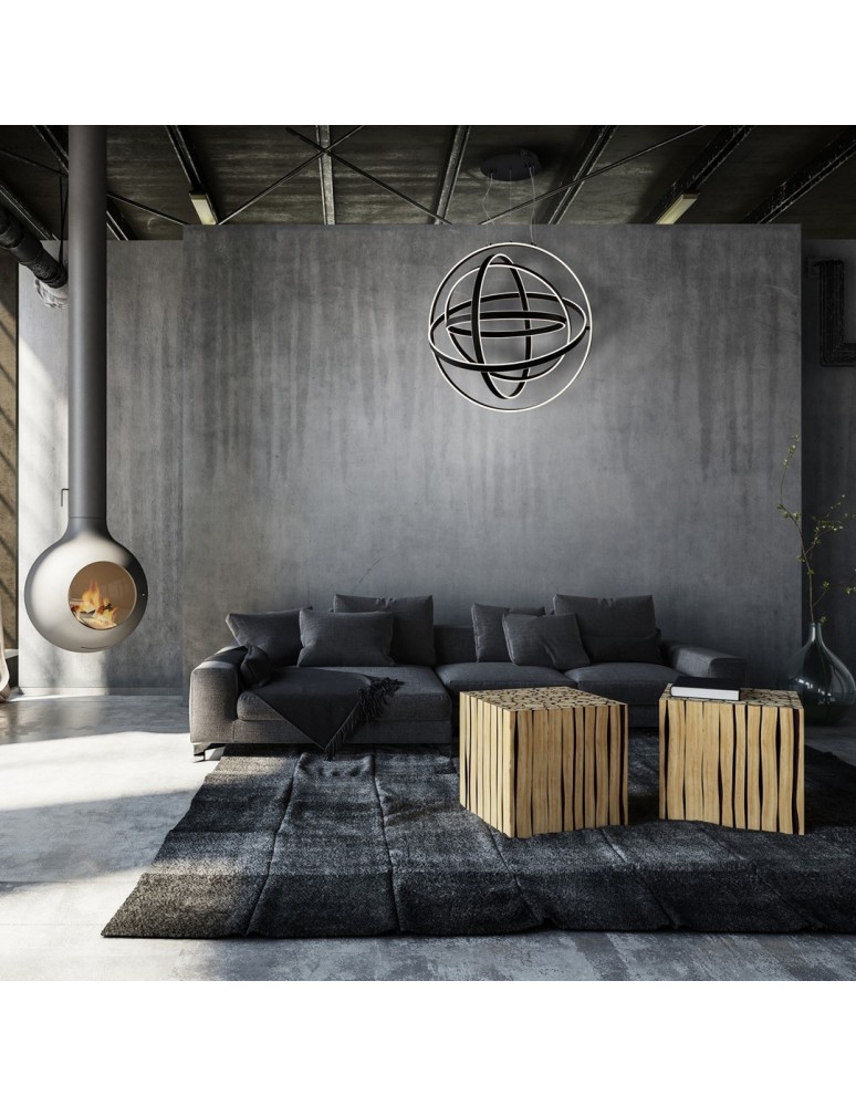 Pendant lamps - Milagro COPERNICUS BLACK 180W LED pendant lamp ML6155 - product kolory-swiatla.pl 2