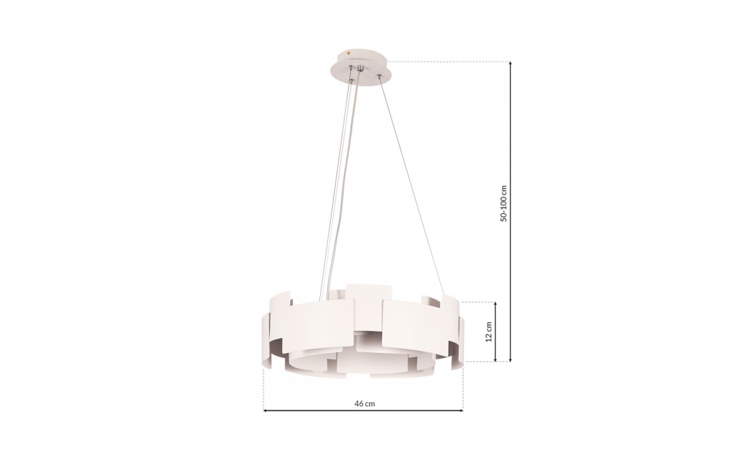Milagro Lampa wisząca TORINO WHITE 24W LED ML6140