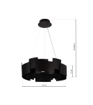Milagro Lampa wisząca TORINO BLACK 24W LED ML6141