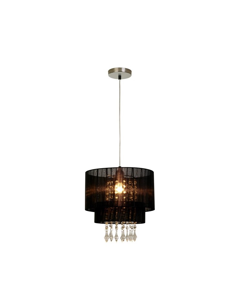 Pendant lamps - Zuma Line LETA 1x60W E27 230V Black RLD93350-1B Pendant. - product kolory-swiatla.pl 1