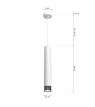 Milagro Lampa wisząca DANI WHITE/CHROME 1xGU10 MLP6227