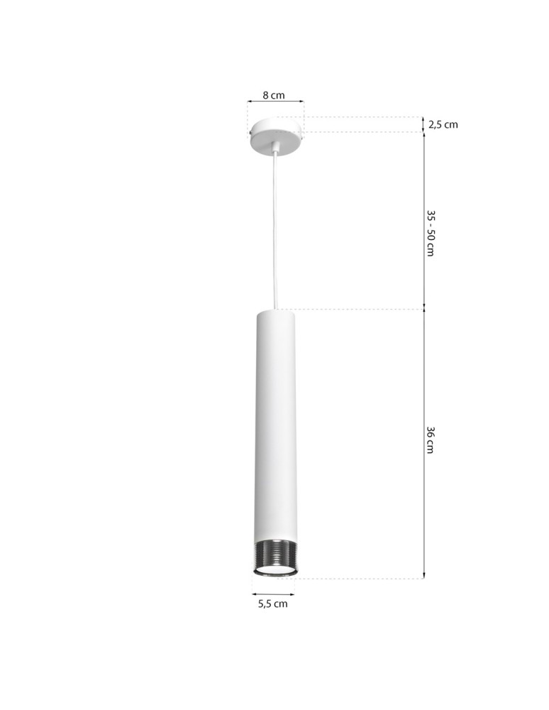 Milagro Lampa wisząca DANI WHITE/CHROME 1xGU10 MLP6227
