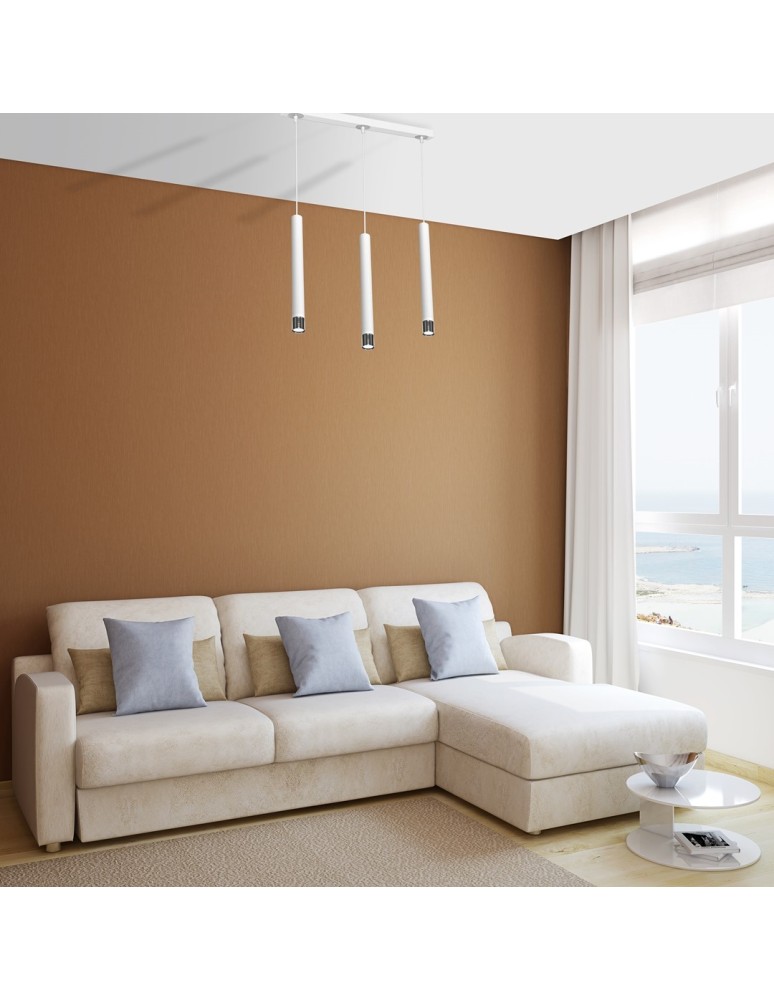 Pendant lamps - Milagro DANI WHITE/CHROME 3xGU10 pendant lamp MLP6228 - product kolory-swiatla.pl 7
