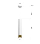 Pendant lamps - Milagro DANI WHITE/GOLD 1xGU10 pendant lamp MLP6235 - product 8