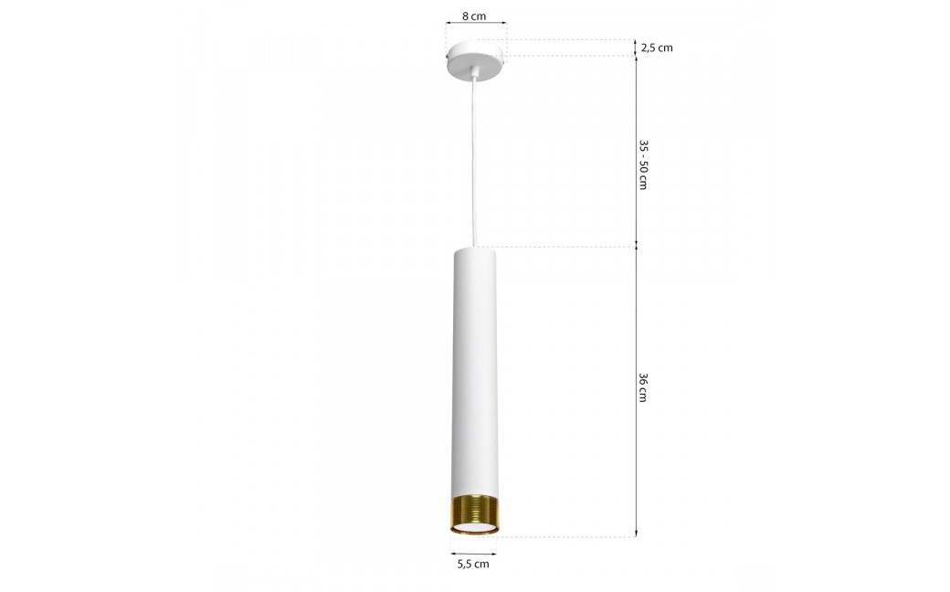 Milagro Lampa wisząca DANI WHITE/GOLD 1xGU10 MLP6235