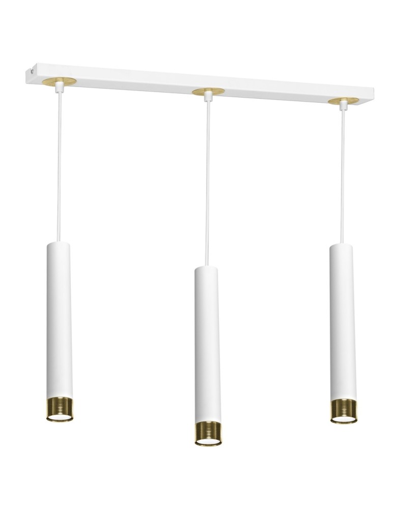 Pendant lamps - Milagro DANI WHITE/GOLD 3xGU10 pendant lamp MLP6236 - product kolory-swiatla.pl 1