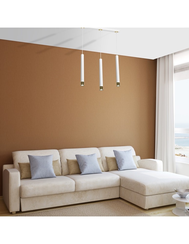 Pendant lamps - Milagro DANI WHITE/GOLD 3xGU10 pendant lamp MLP6236 - product kolory-swiatla.pl 6