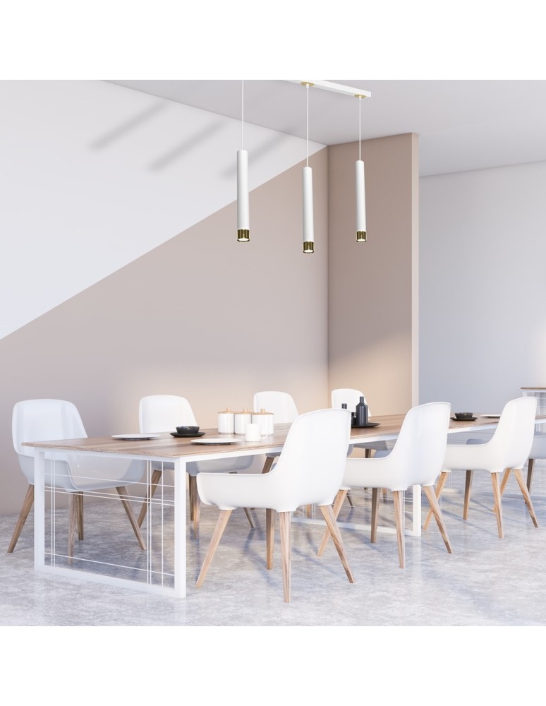 Pendant lamps - Milagro DANI WHITE/GOLD 3xGU10 pendant lamp MLP6236 - product kolory-swiatla.pl 7