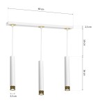 Pendant lamps - Milagro DANI WHITE/GOLD 3xGU10 pendant lamp MLP6236 - product 8