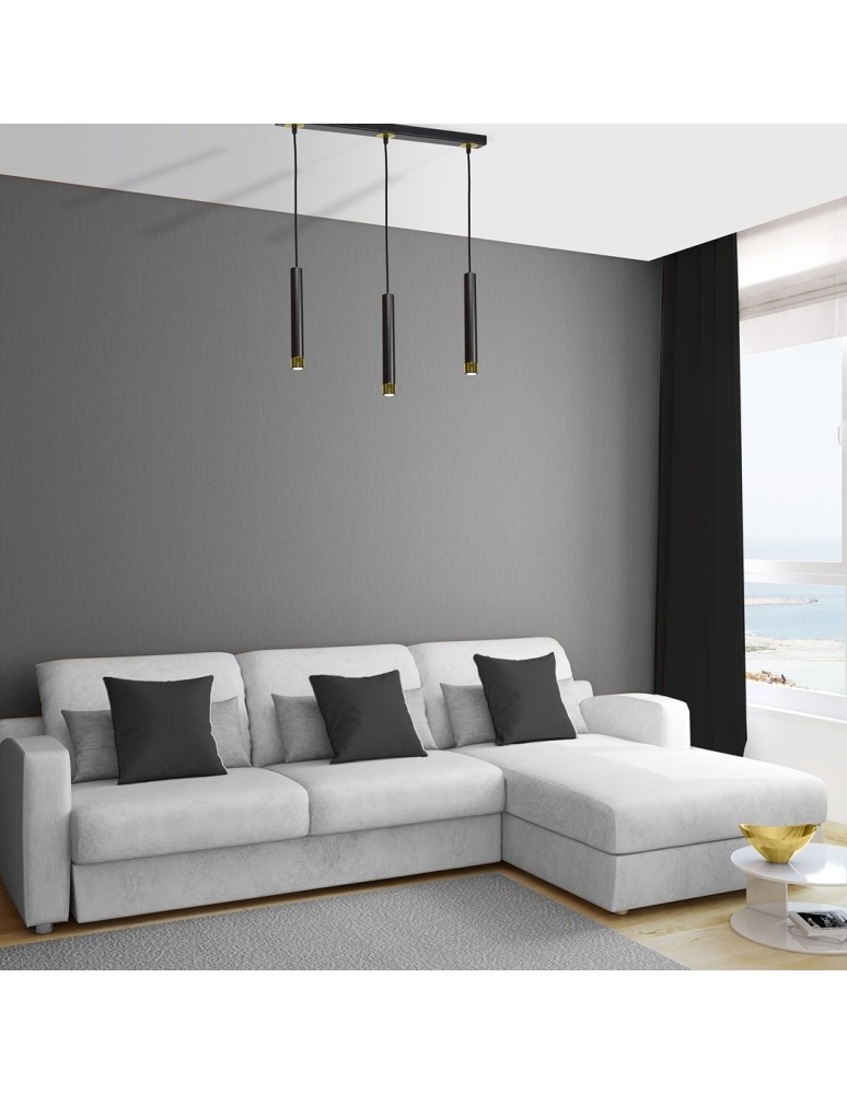 Milagro Lampa wisząca DANI BLACK/GOLD 3xGU10 MLP6240