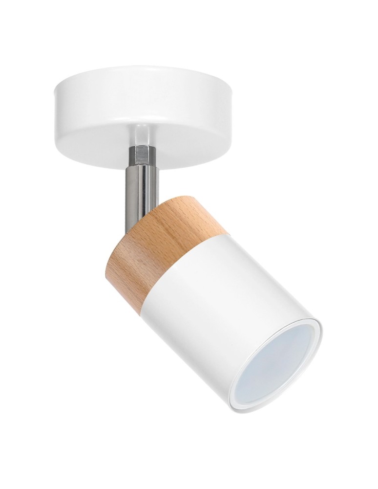 Adjustable ceiling lamps - spots - Milagro Wall lamp JOKER WHITE/WOOD 1xGU10 MLP6299 - product kolory-swiatla.pl 1
