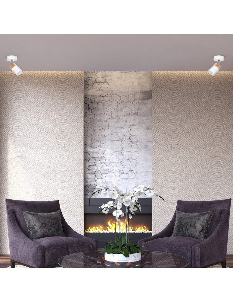 Adjustable ceiling lamps - spots - Milagro Wall lamp JOKER WHITE/WOOD 1xGU10 MLP6299 - product kolory-swiatla.pl 5