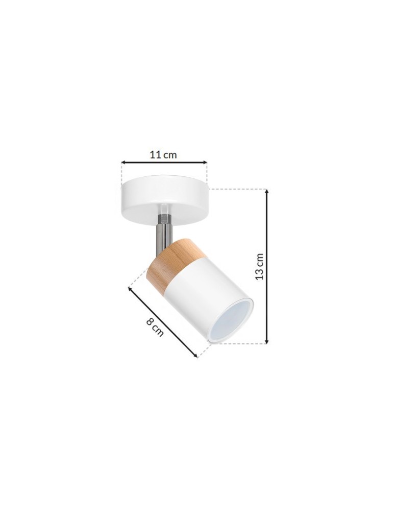 Adjustable ceiling lamps - spots - Milagro Wall lamp JOKER WHITE/WOOD 1xGU10 MLP6299 - product kolory-swiatla.pl 7