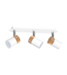 Adjustable ceiling lamps - spots - Milagro JOKER WHITE/WOOD 3xGU10 MLP6300 ceiling lamp. - product 1