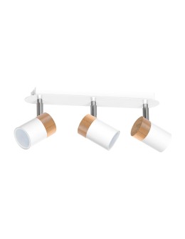 Milagro Lampa sufitowa JOKER WHITE/WOOD 3xGU10 MLP6300