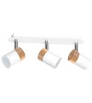 Adjustable ceiling lamps - spots - Milagro JOKER WHITE/WOOD 3xGU10 MLP6300 ceiling lamp. - product 2