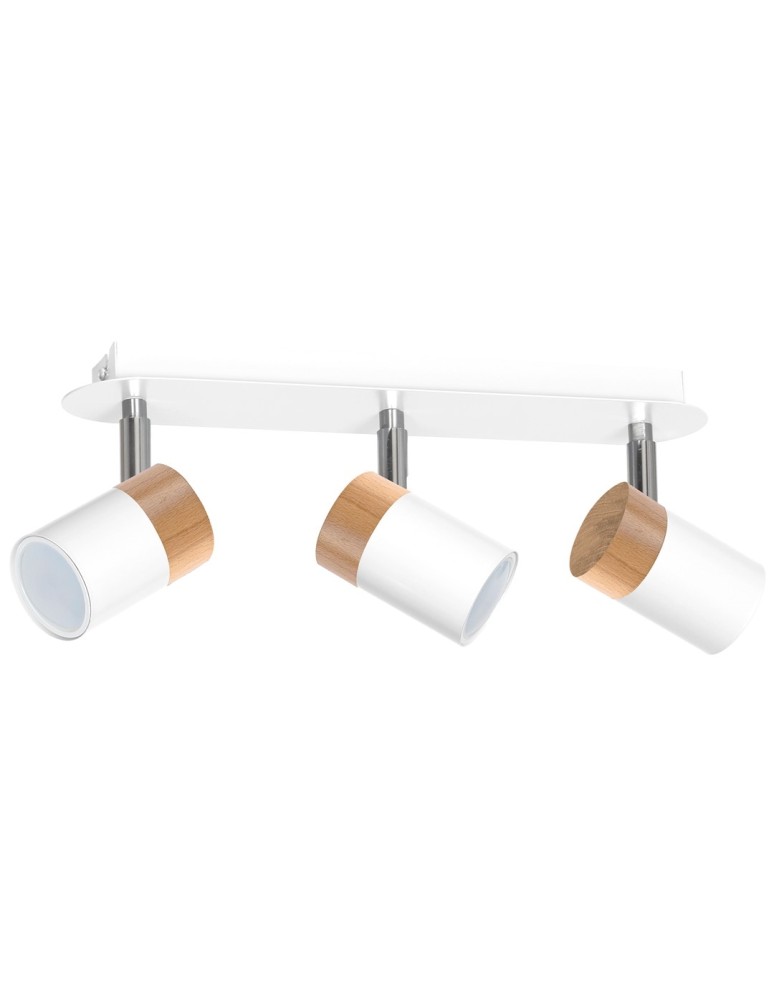 Adjustable ceiling lamps - spots - Milagro JOKER WHITE/WOOD 3xGU10 MLP6300 ceiling lamp. - product kolory-swiatla.pl 2