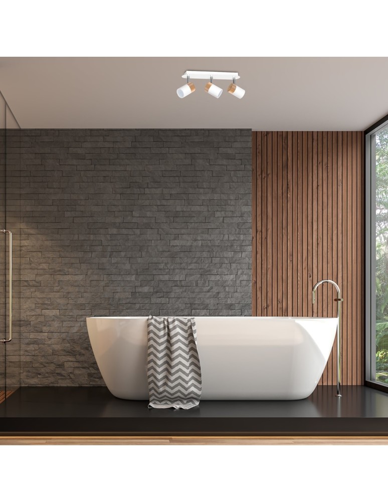 Adjustable ceiling lamps - spots - Milagro JOKER WHITE/WOOD 3xGU10 MLP6300 ceiling lamp. - product kolory-swiatla.pl 6