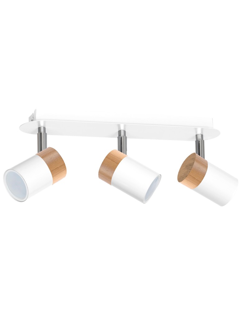 Adjustable ceiling lamps - spots - Milagro JOKER WHITE/WOOD 3xGU10 MLP6300 ceiling lamp. - product kolory-swiatla.pl 8