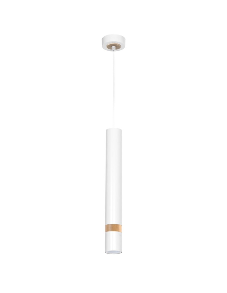 Pendant lamps - Milagro JOKER WHITE/WOOD 1xGU10 pendant lamp MLP6301 - product kolory-swiatla.pl 2