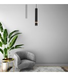 Milagro Lampa wisząca JOKER BLACK/WOOD 1xGU10 MLP6305