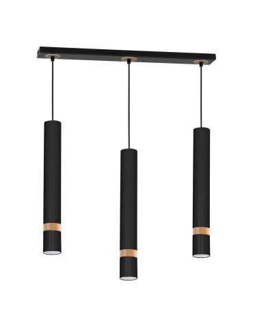 Milagro Lampa wisząca JOKER BLACK/WOOD 3xGU10 MLP6306