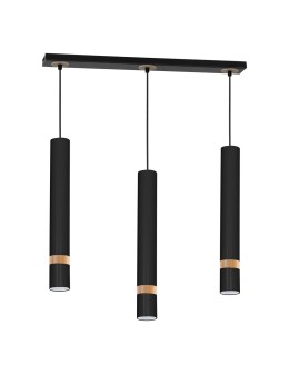 Milagro Lampa wisząca JOKER BLACK/WOOD 3xGU10 MLP6306