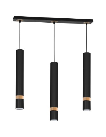 Milagro JOKER BLACK/WOOD pendant lamp 3xGU10 MLP6306. - product 2
