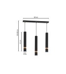 Milagro Lampa wisząca JOKER BLACK/WOOD 3xGU10 MLP6306 Milagro Lampa wisząca JOKER BLACK/WOOD 3xGU10 MLP6306