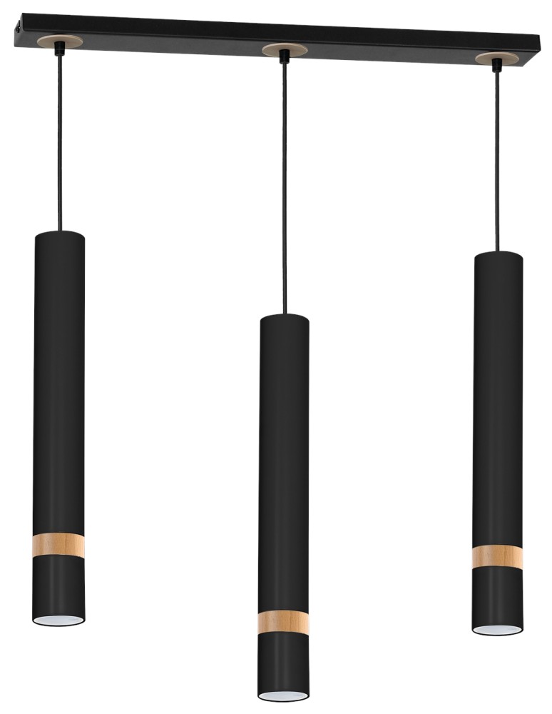 Milagro Lampa wisząca JOKER BLACK/WOOD 3xGU10 MLP6306 Milagro Lampa wisząca JOKER BLACK/WOOD 3xGU10 MLP6306