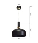 Pendant lamps - Milagro MALMO BLACK/GOLD 1xE27 pendant lamp MLP6198 - product 7