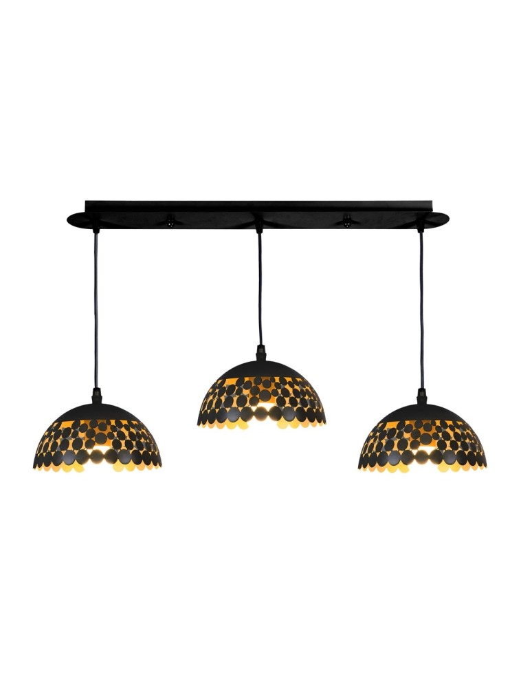 Pendant lamps - Milagro LISA BLACK 3xE27 pendant lamp ML6136 - product kolory-swiatla.pl 1